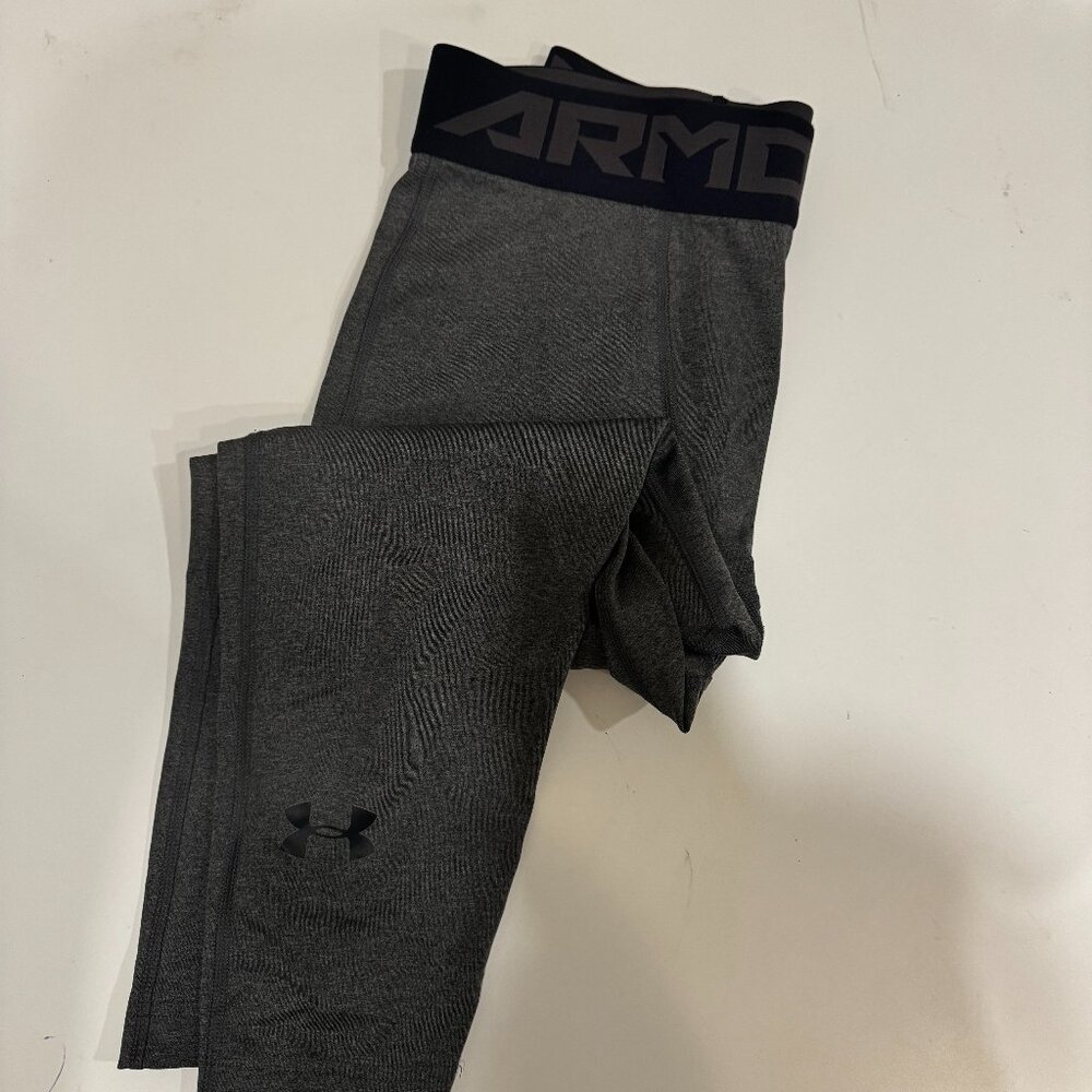 mens dark gray grey run tights